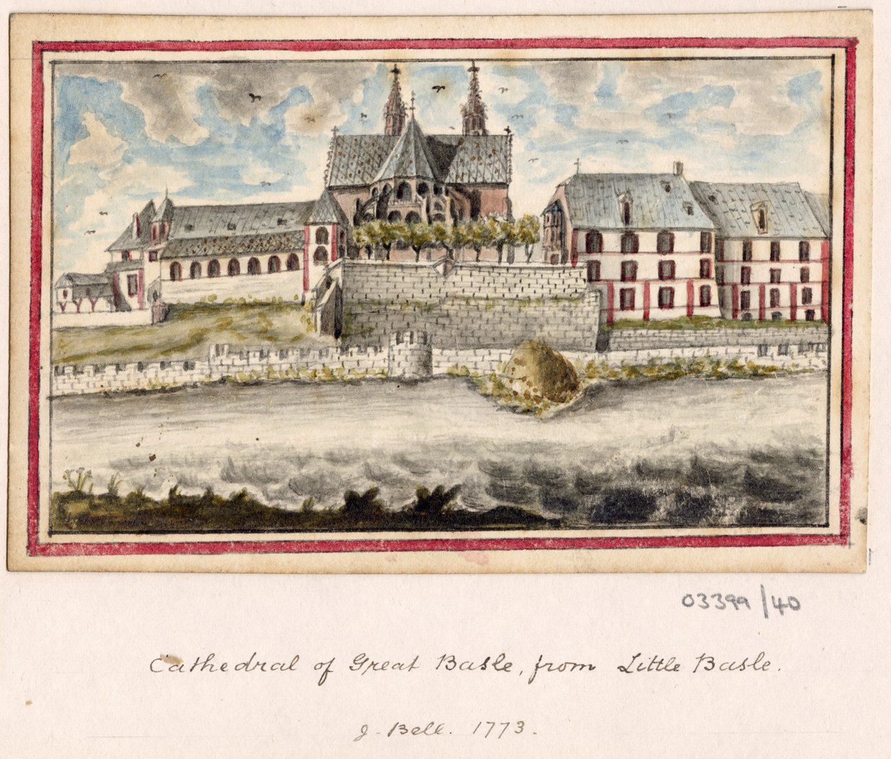 En serie skisser, utsikter i Storbritannia, kontinentet og Amerika 1772-1778 (akvarell) av British School