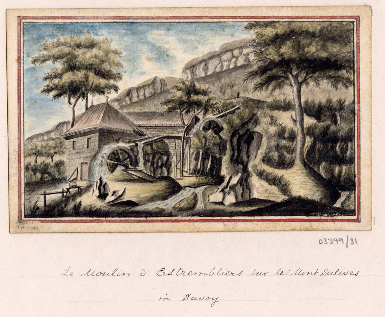 En serie skisser, utsikter i Storbritannia, kontinentet og Amerika 1772-1778 (akvarell) av British School