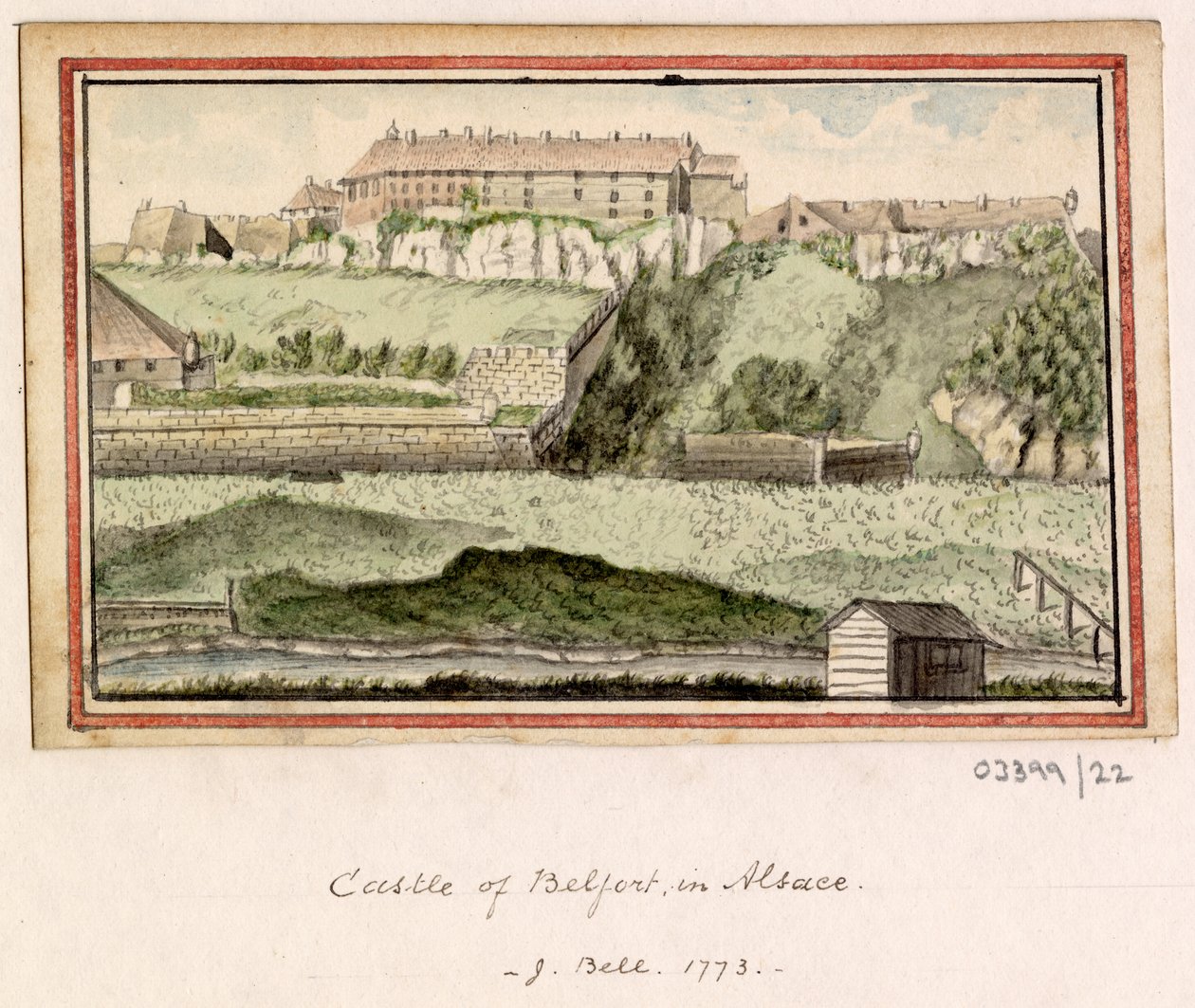 En serie skisser, utsikter i Storbritannia, kontinentet og Amerika 1772-1778 (akvarell) av British School