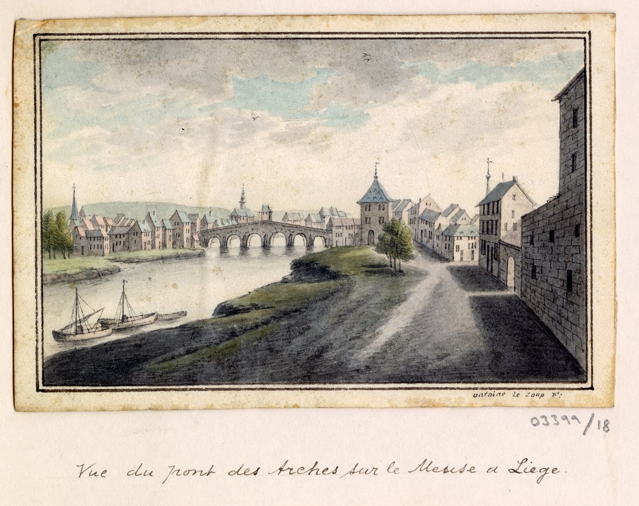 En serie skisser, utsikter i Storbritannia, kontinentet og Amerika 1772-1778 (akvarell) av British School