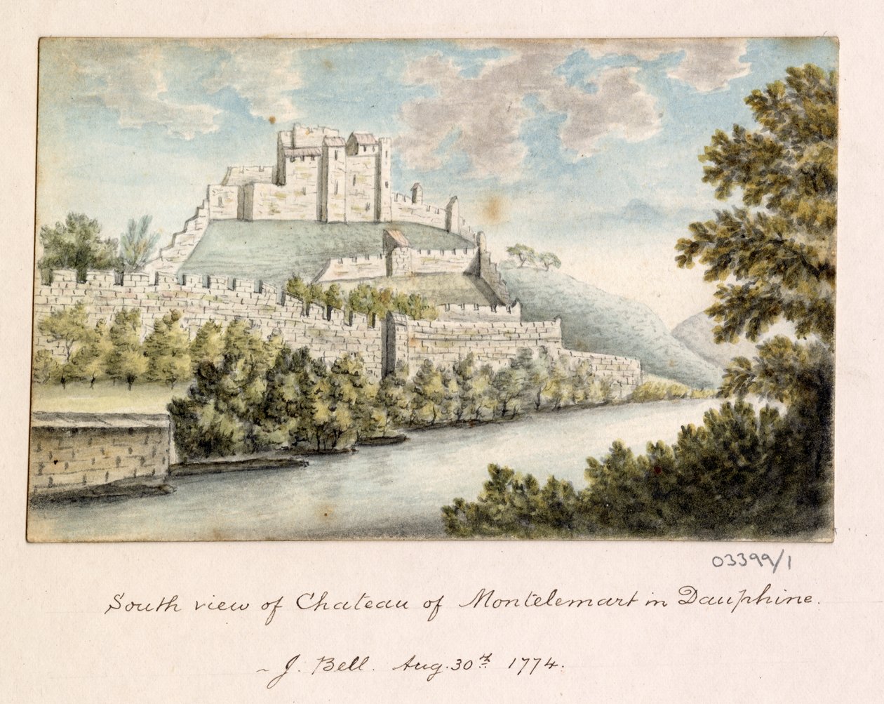En serie skisser, utsikter i Storbritannia, kontinentet og Amerika 1772-1778 (akvarell) av British School