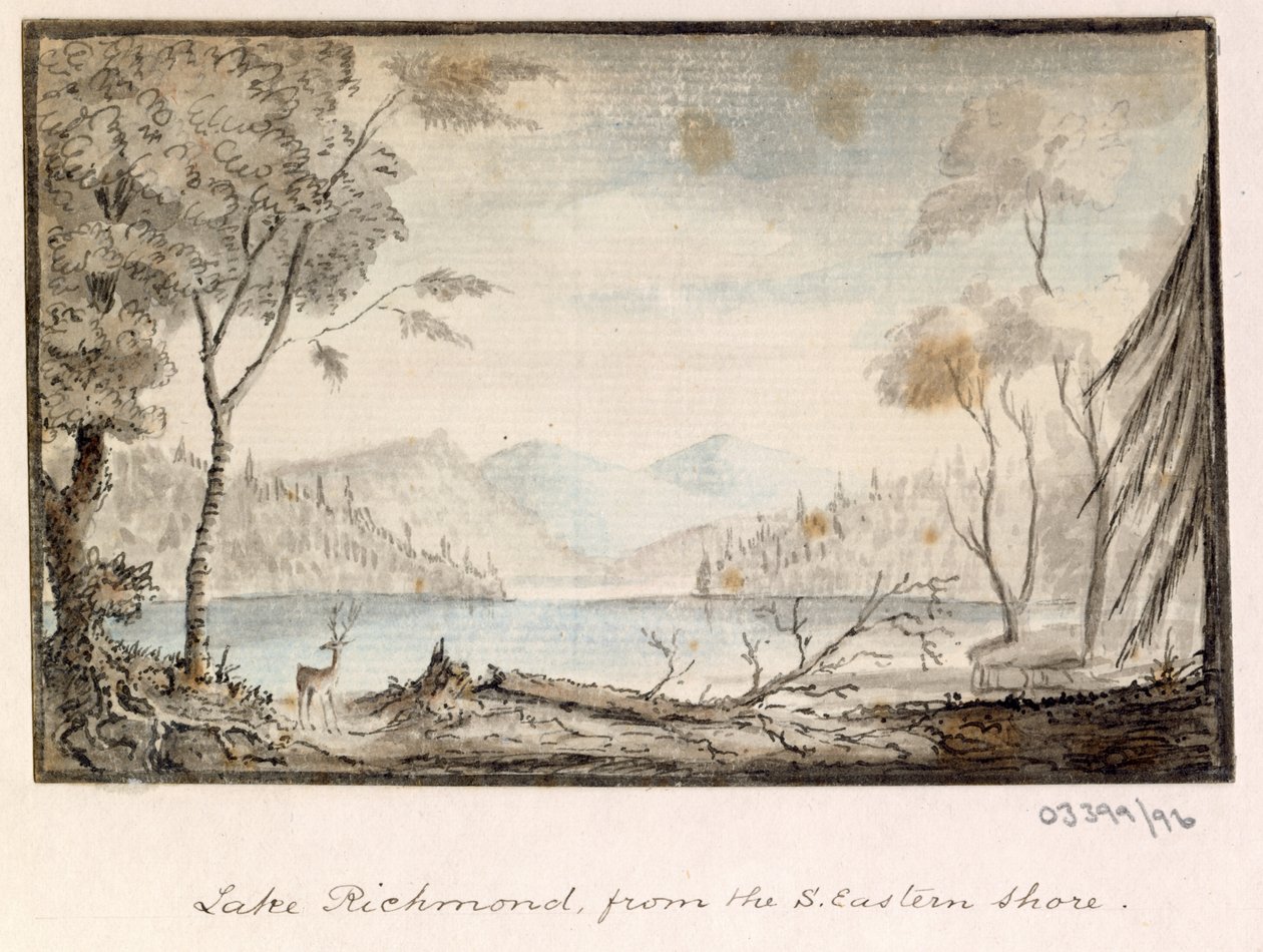 En serie skisser, utsikter i Storbritannia, kontinentet og Amerika 1772-1778 (akvarell) av British School