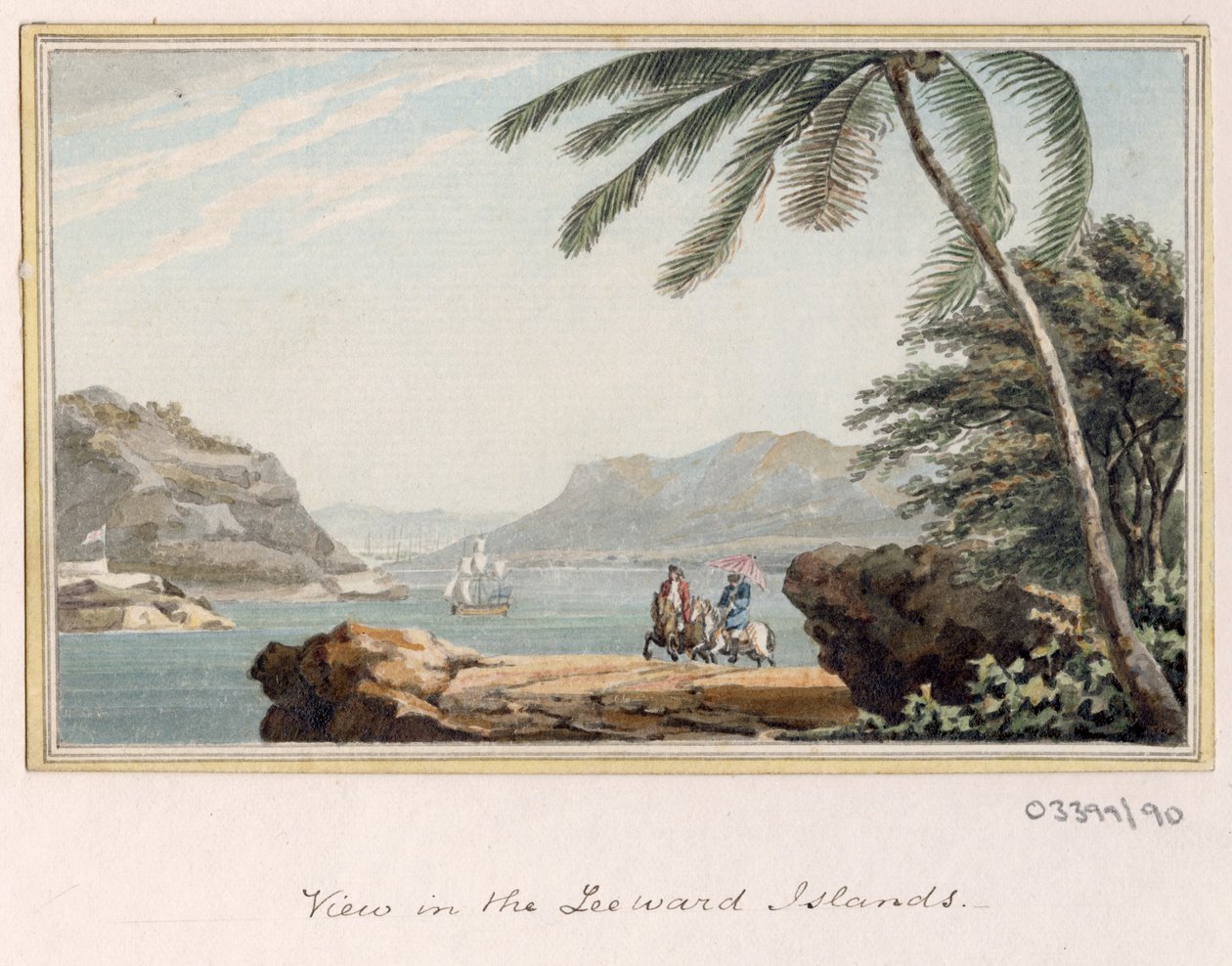 En serie skisser, utsikter i Storbritannia, kontinentet og Amerika 1772-1778 (akvarell) av British School