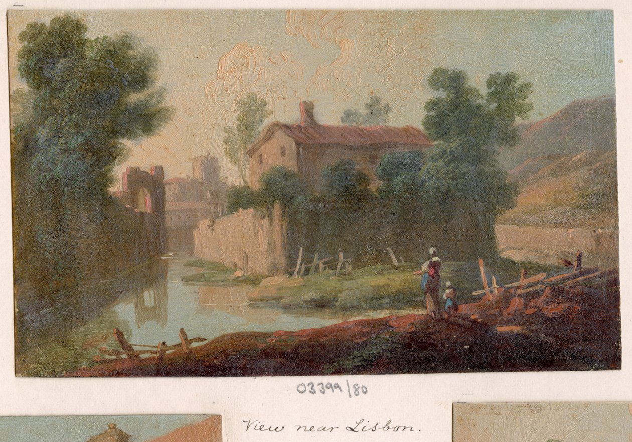 En serie skisser, utsikter i Storbritannia, kontinentet og Amerika 1772-1778 (oljemaleri) av British School