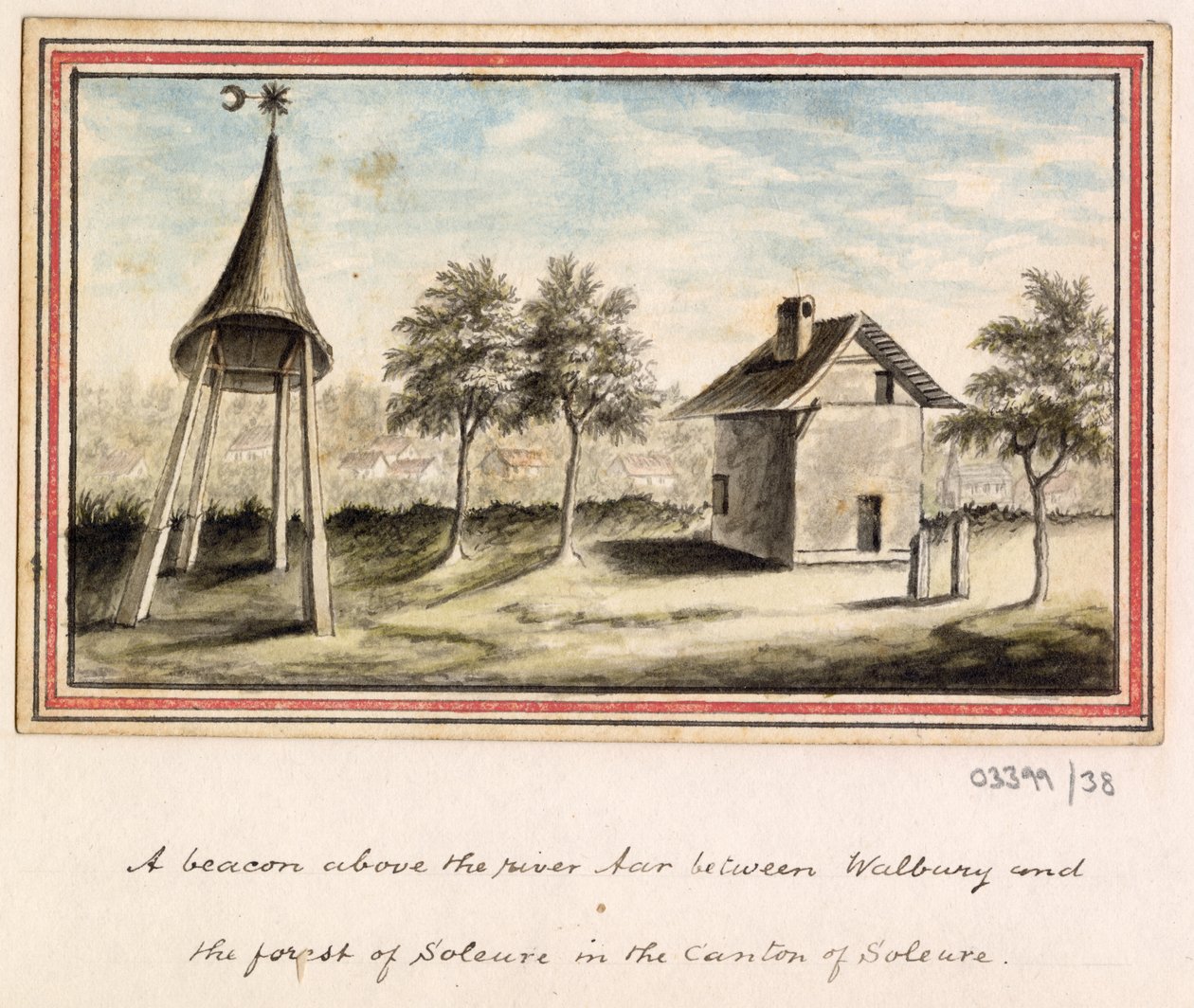 En serie skisser, utsikter i Storbritannia, kontinentet og Amerika 1772-1778 (akvarell) av British School