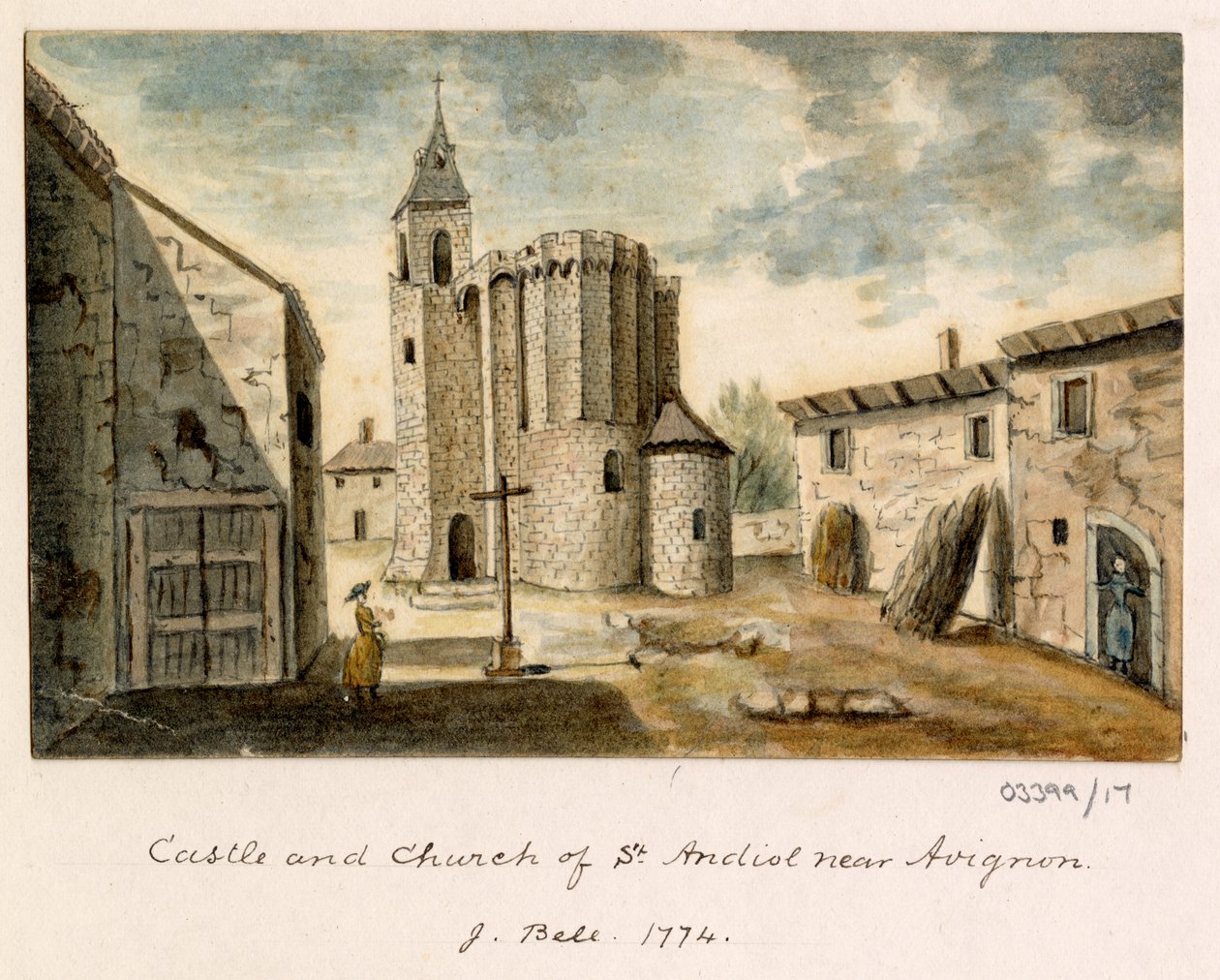 En serie skisser, utsikter i Storbritannia, kontinentet og Amerika 1772-1778 (akvarell) av British School