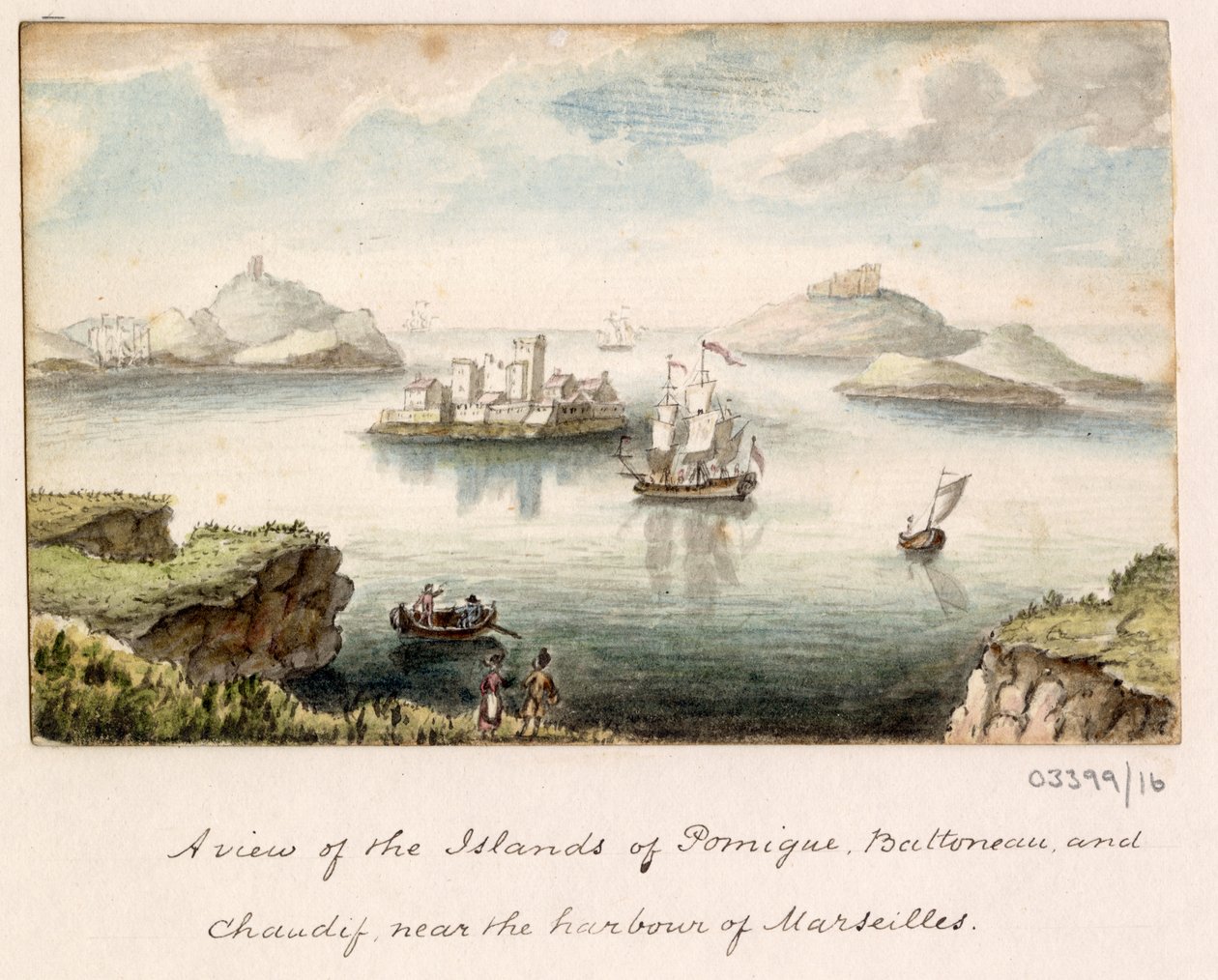 En serie skisser, utsikter i Storbritannia, kontinentet og Amerika 1772-1778 (akvarell) av British School