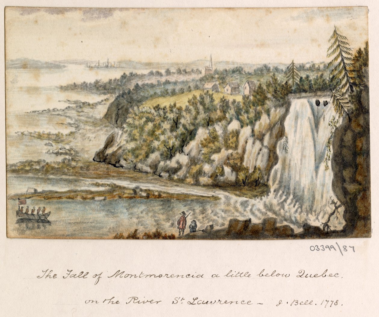 En serie skisser, utsikter i Storbritannia, kontinentet og Amerika 1772-1778 (akvarell) av British School