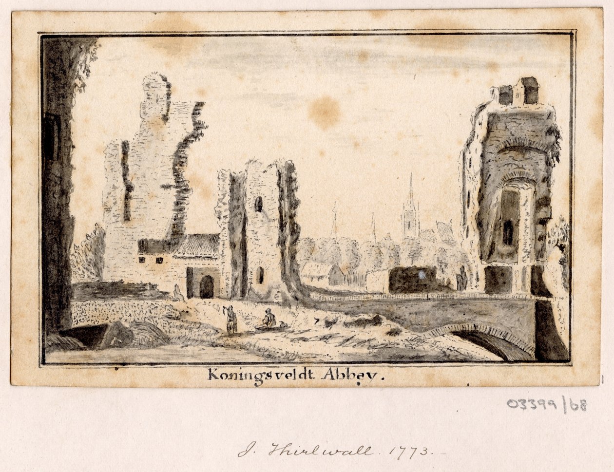 En serie skisser, utsikter i Storbritannia, kontinentet og Amerika 1772-1778 (tegning) av British School