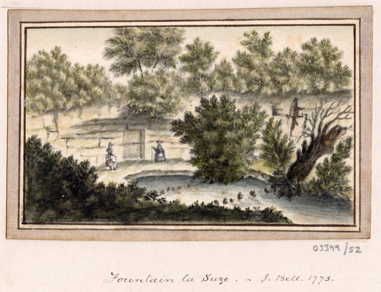 En serie skisser, utsikter i Storbritannia, kontinentet og Amerika 1772-1778 (akvarell) av British School