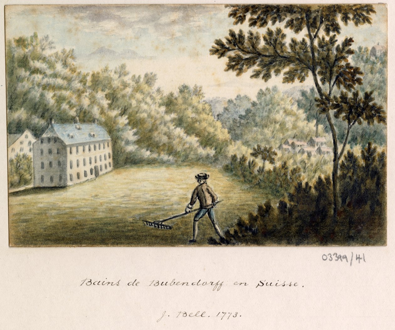 En serie skisser, utsikter i Storbritannia, kontinentet og Amerika 1772-1778 (akvarell) av British School