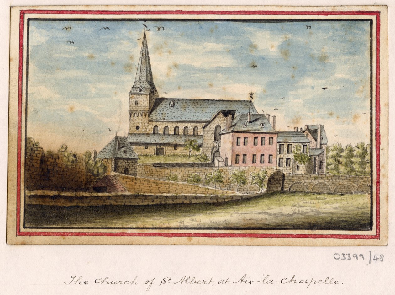 En serie skisser, utsikter i Storbritannia, kontinentet og Amerika 1772-1778 (akvarell) av British School