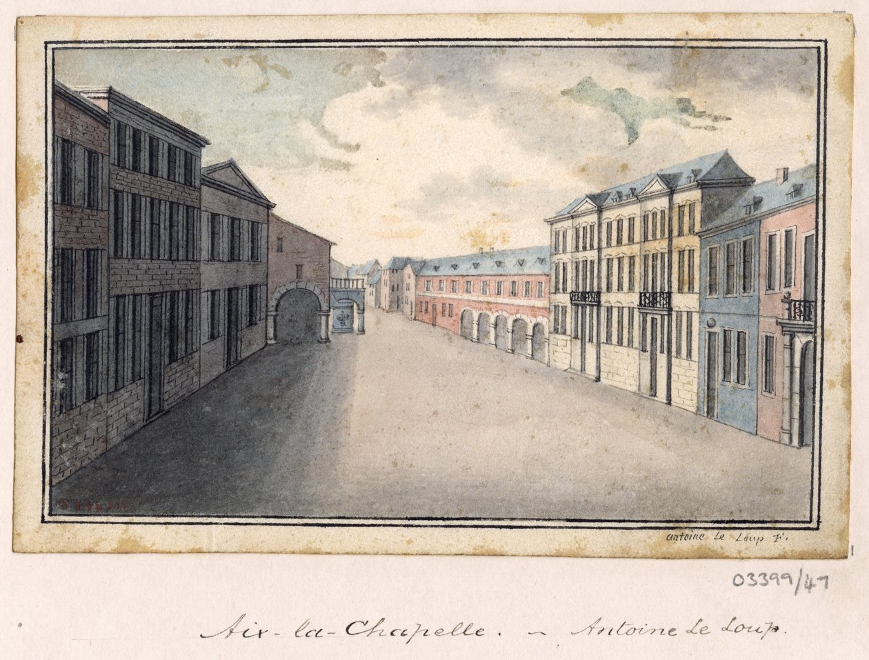 En serie skisser, utsikter i Storbritannia, kontinentet og Amerika 1772-1778 (akvarell) av British School
