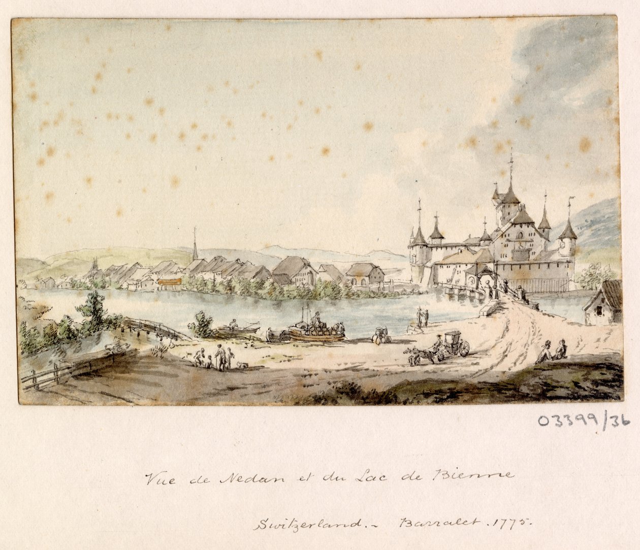 En serie skisser, utsikter i Storbritannia, kontinentet og Amerika 1772-1778 (akvarell) av British School