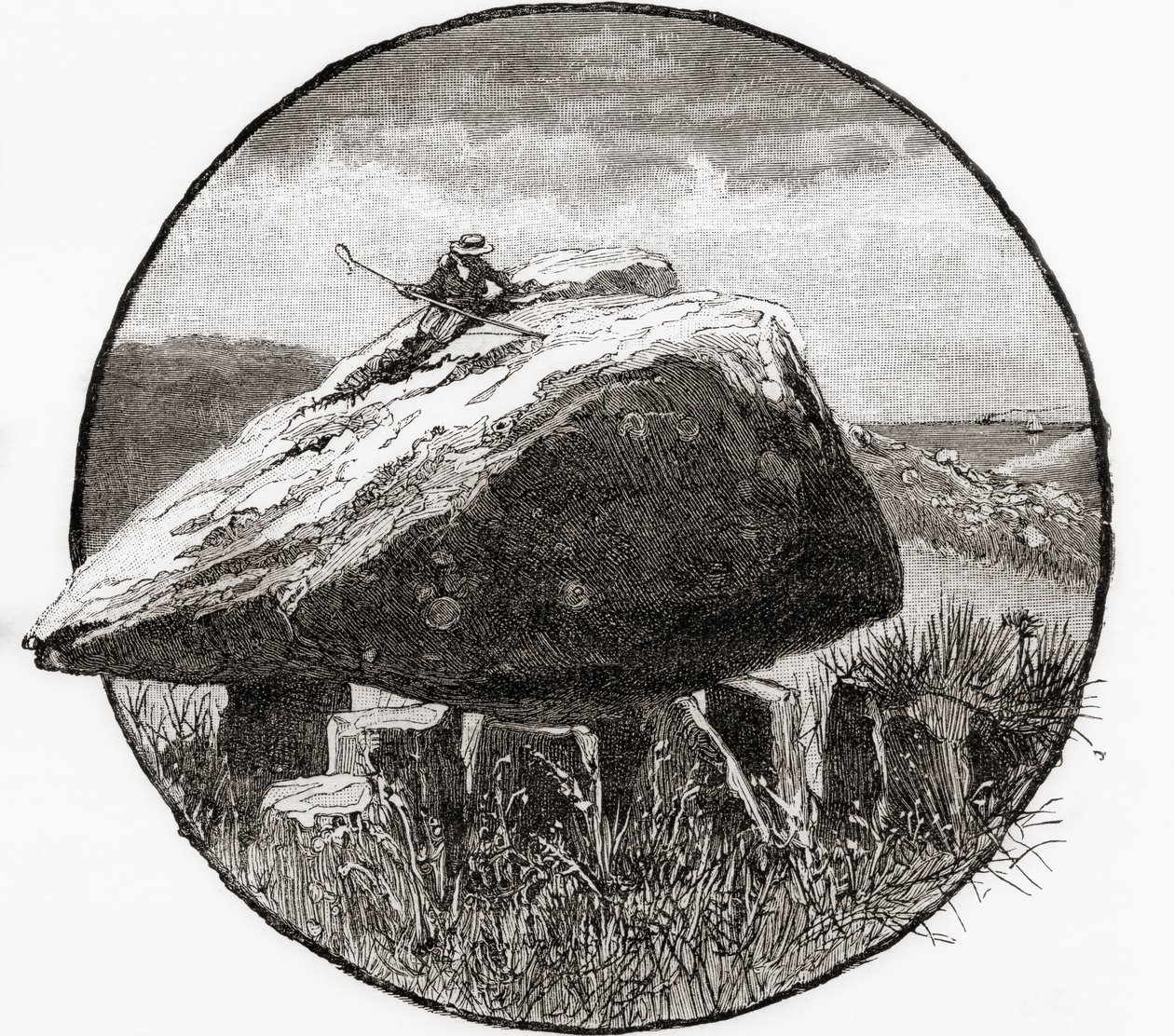 Arthur's Stone, Swansea (gravering) av British School