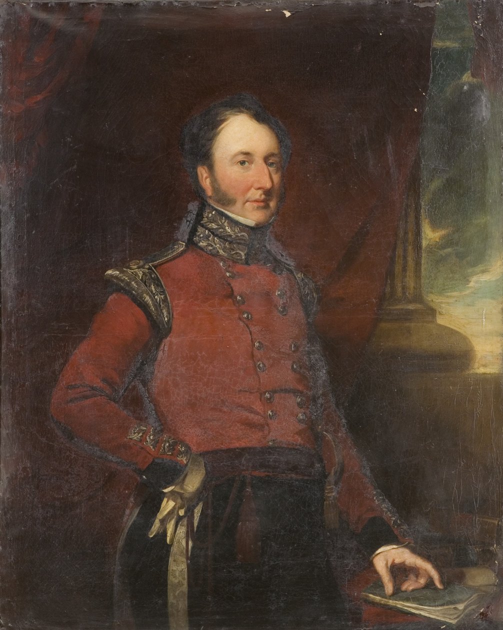 Kaptein Henry Charles Harford fra Frenchay Lodge (olje på lerret) av British School