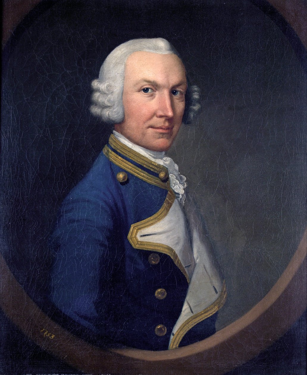 Kaptein William Holburne, 1753 av British School