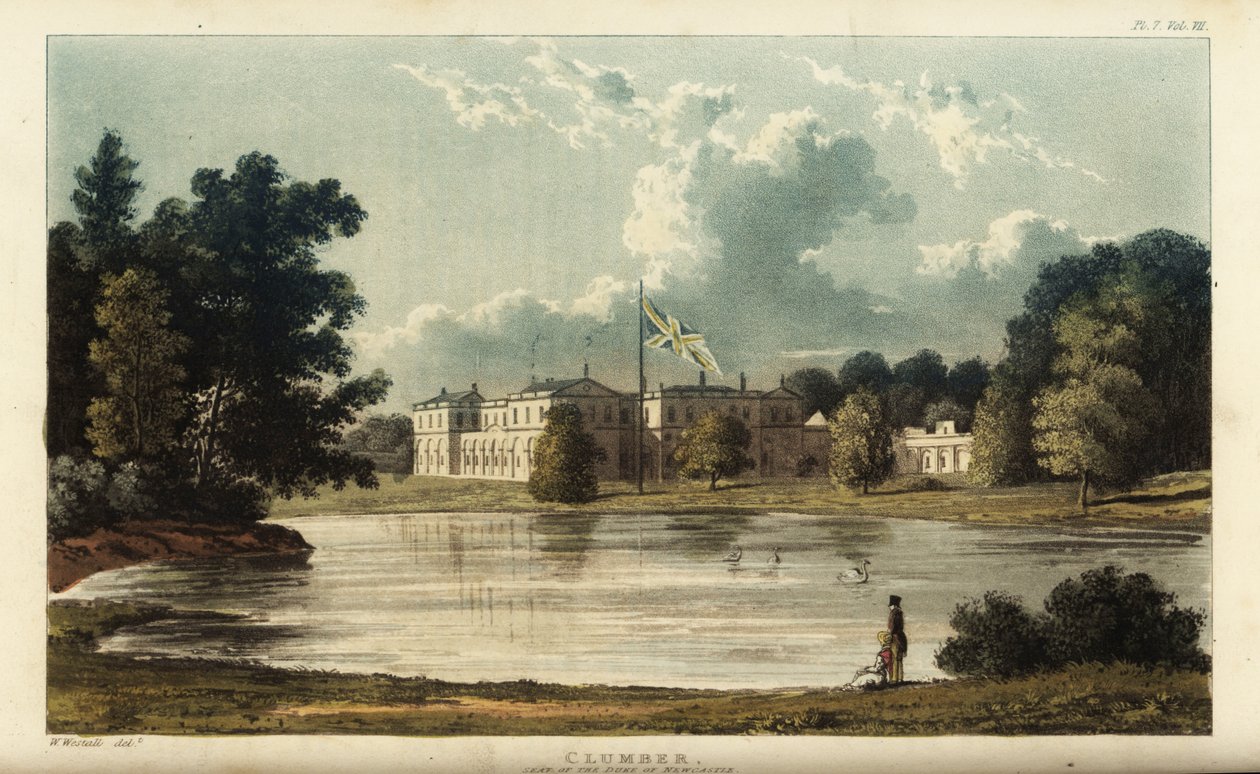 Clumber Park, Nottinghamshire, sete for hertugen av Newcastle av British School
