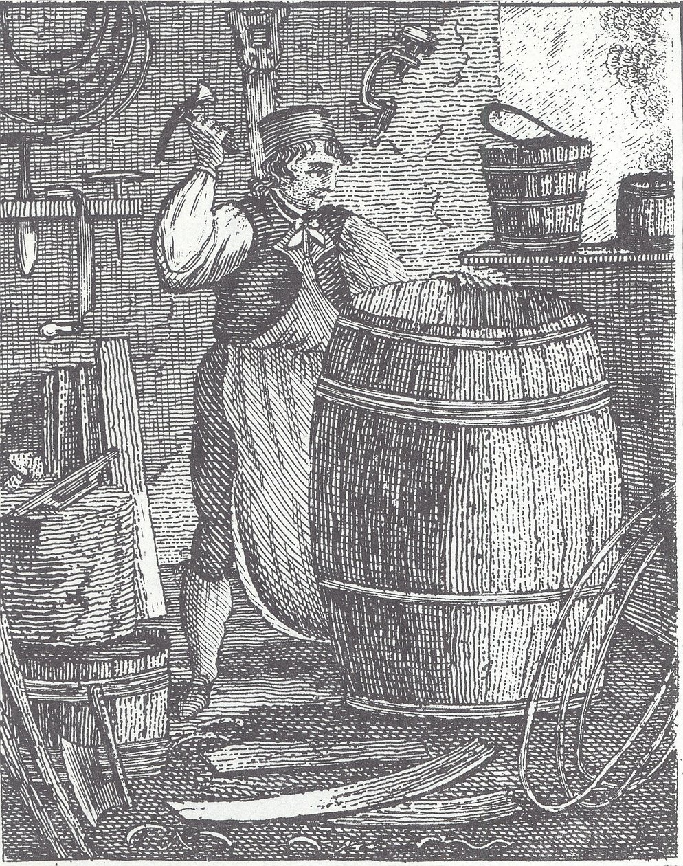 Cooper lager fat (gravering) av British School