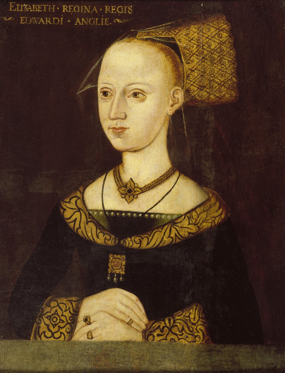 Elizabeth Woodville, dronning av Edward IV, ca. 1500 av British School