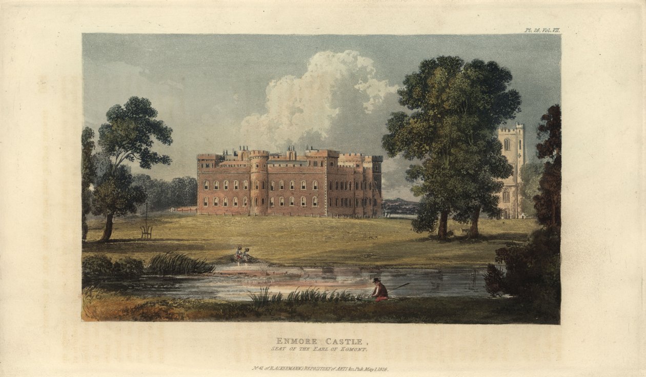Enmore Castle, Somerset, sete for jarlen av Egmont. av British School
