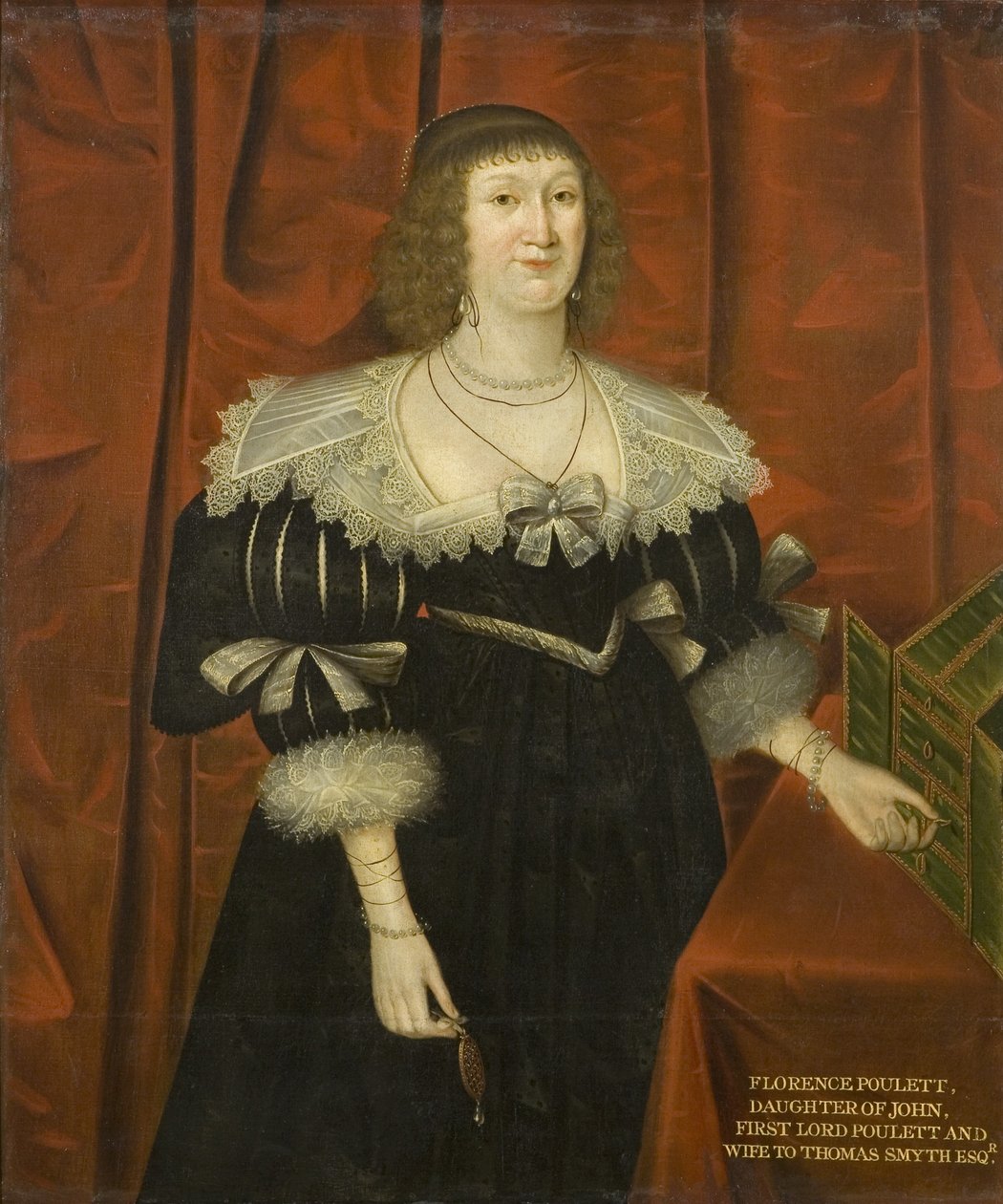 Florence Poulett, kone til Thomas Smyth, ca. 1640 (olje på lerret) av British School