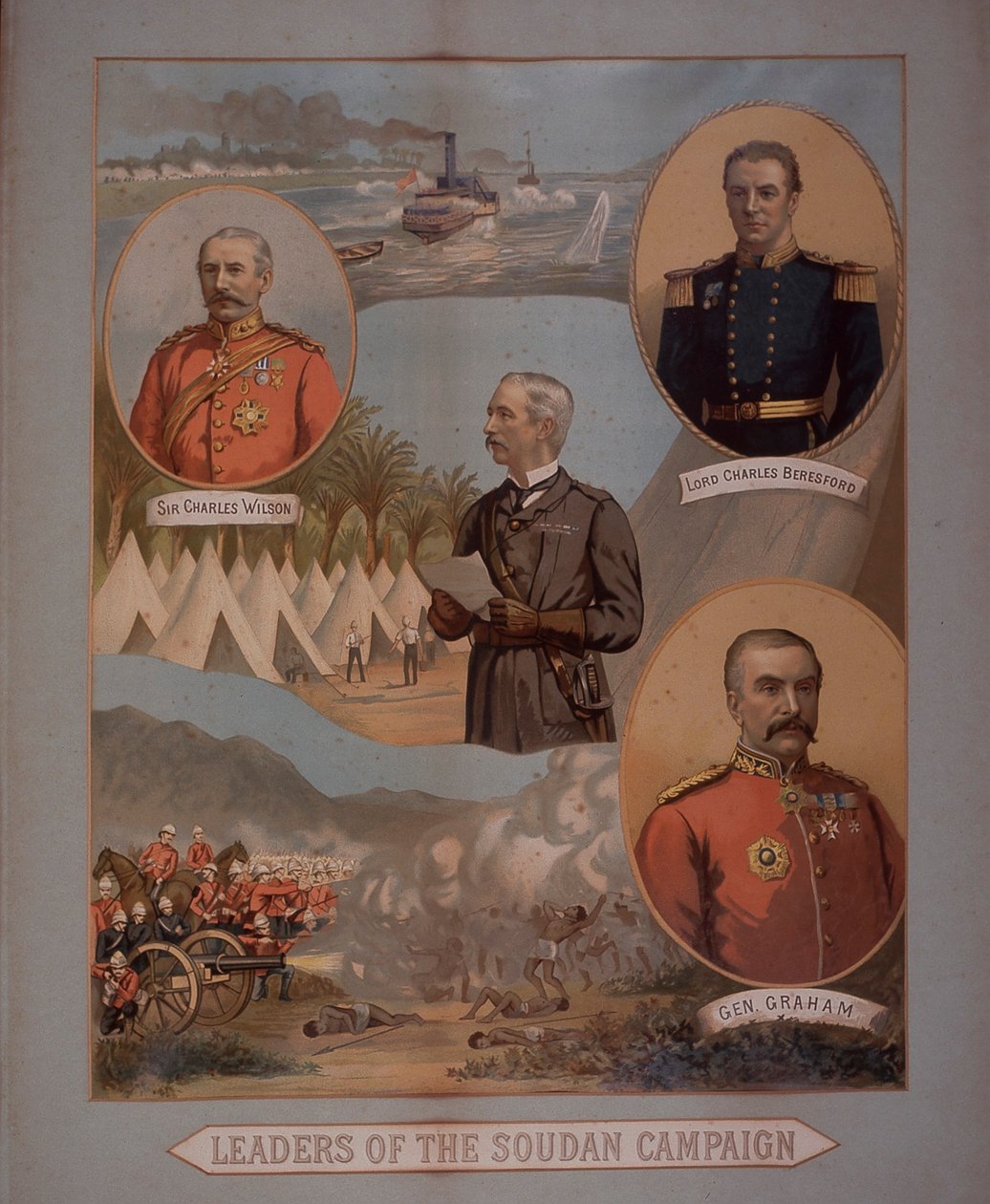 Ledere av Soudan-kampanjen 1884-5 (chromolitho) av British School