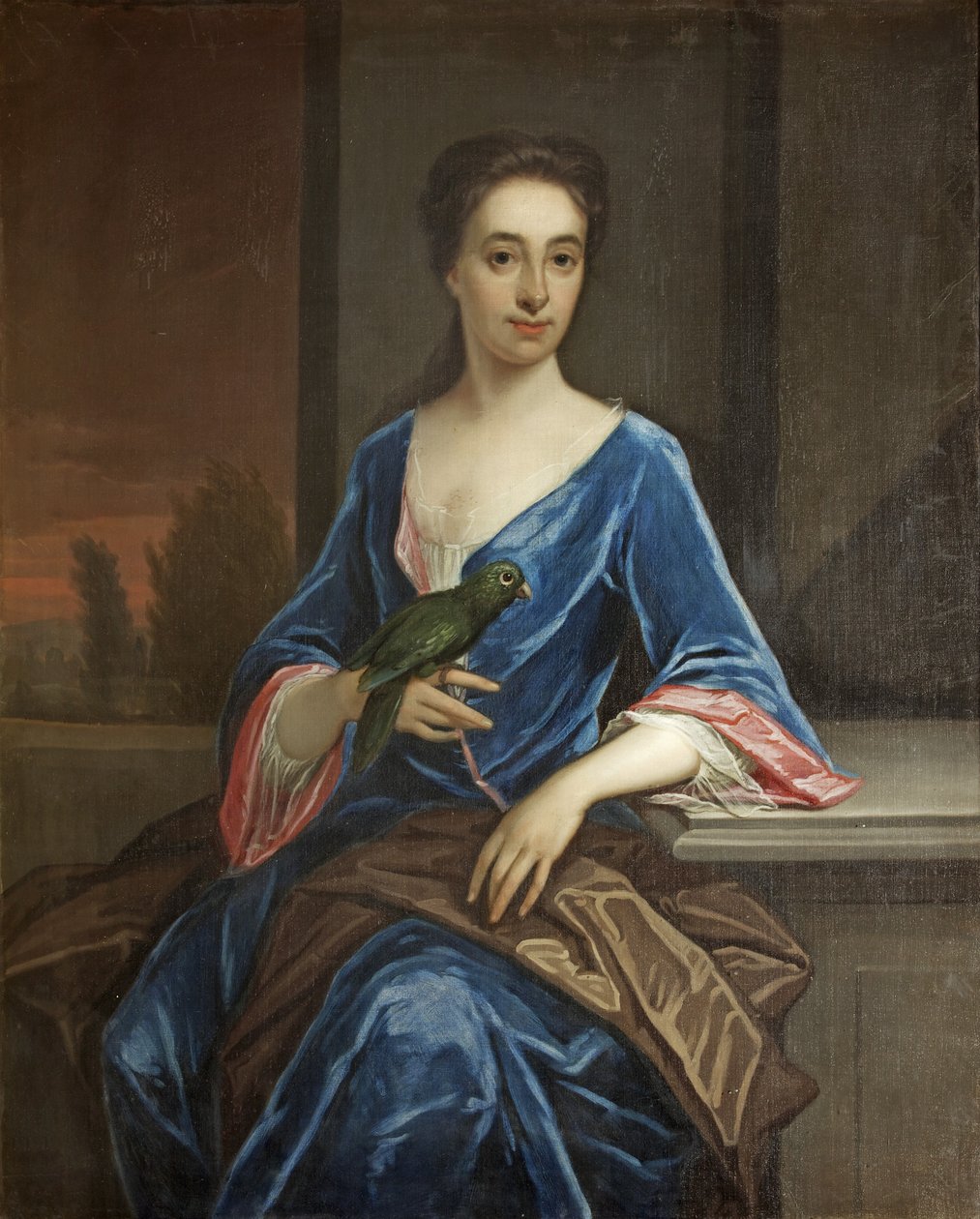 Portrett av Ann Pym (olje på lerret) av British School