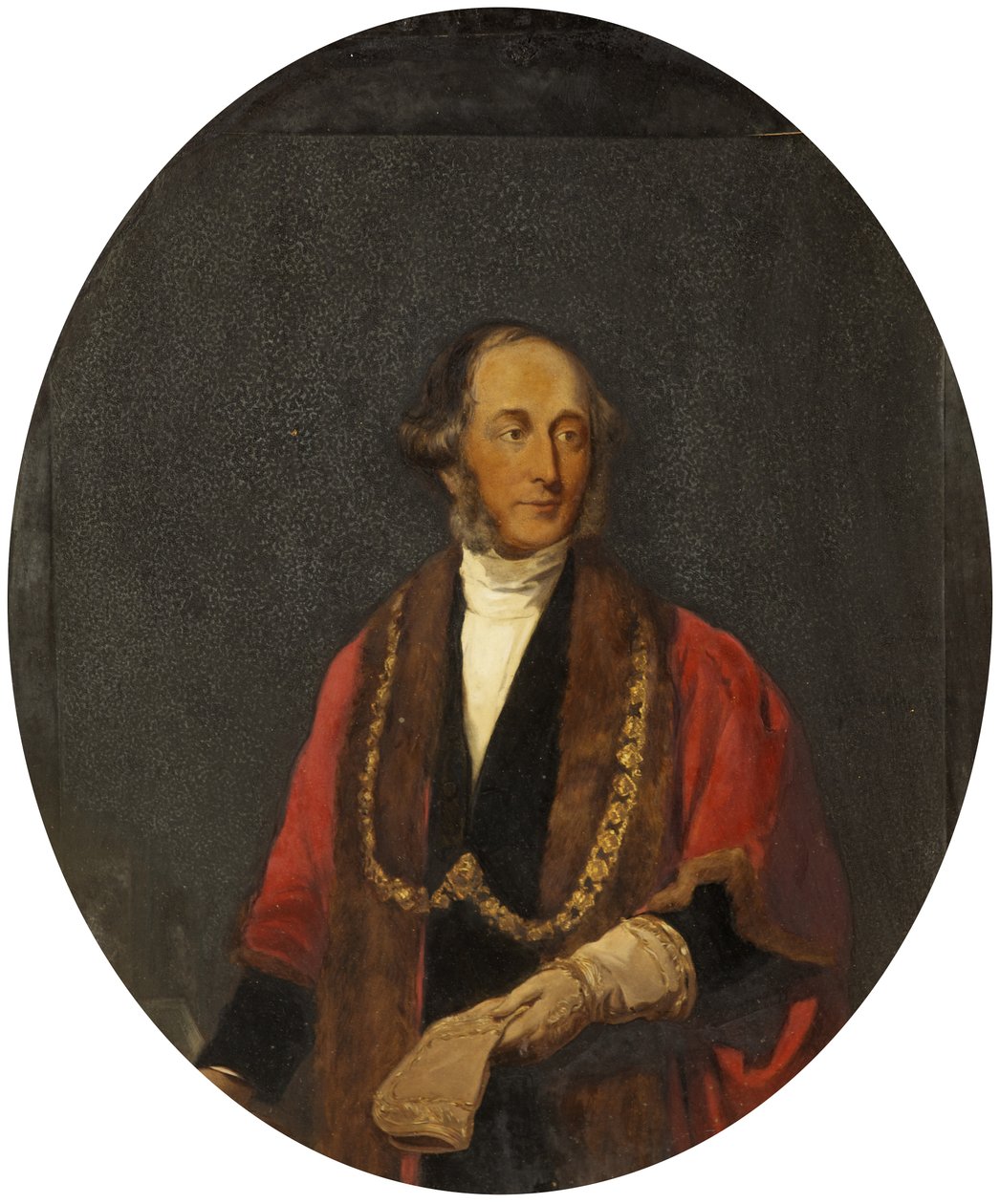 Portrett av John George Shaw, ca. 1853-54 (olje på lerret) av British School