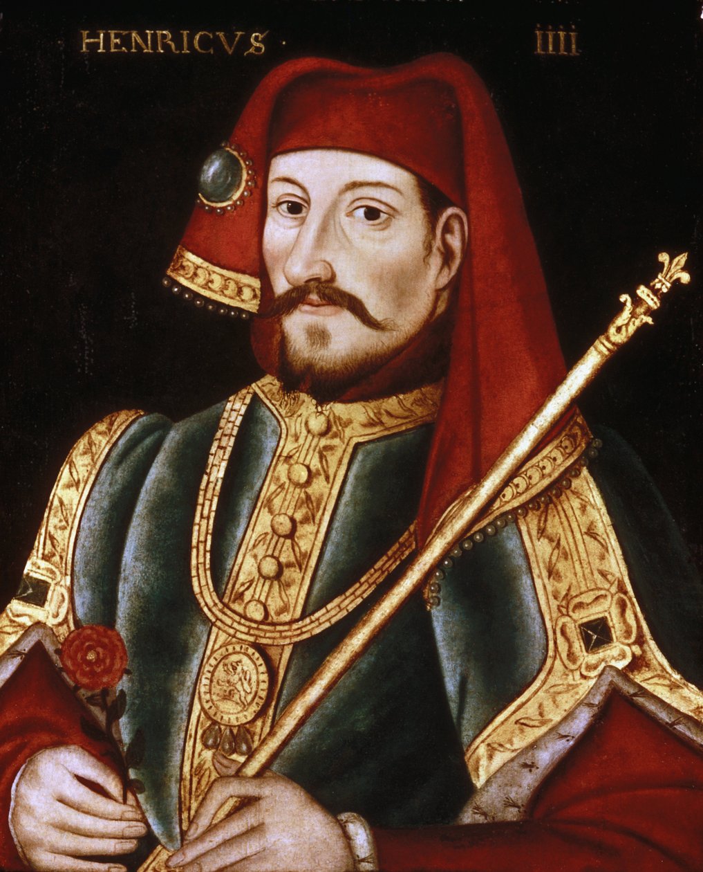 Portrett av kong Henrik IV av England, som holder det kongelige septeret (maleri, slutten av 1500-begynnelsen av 1600-tallet) av British School