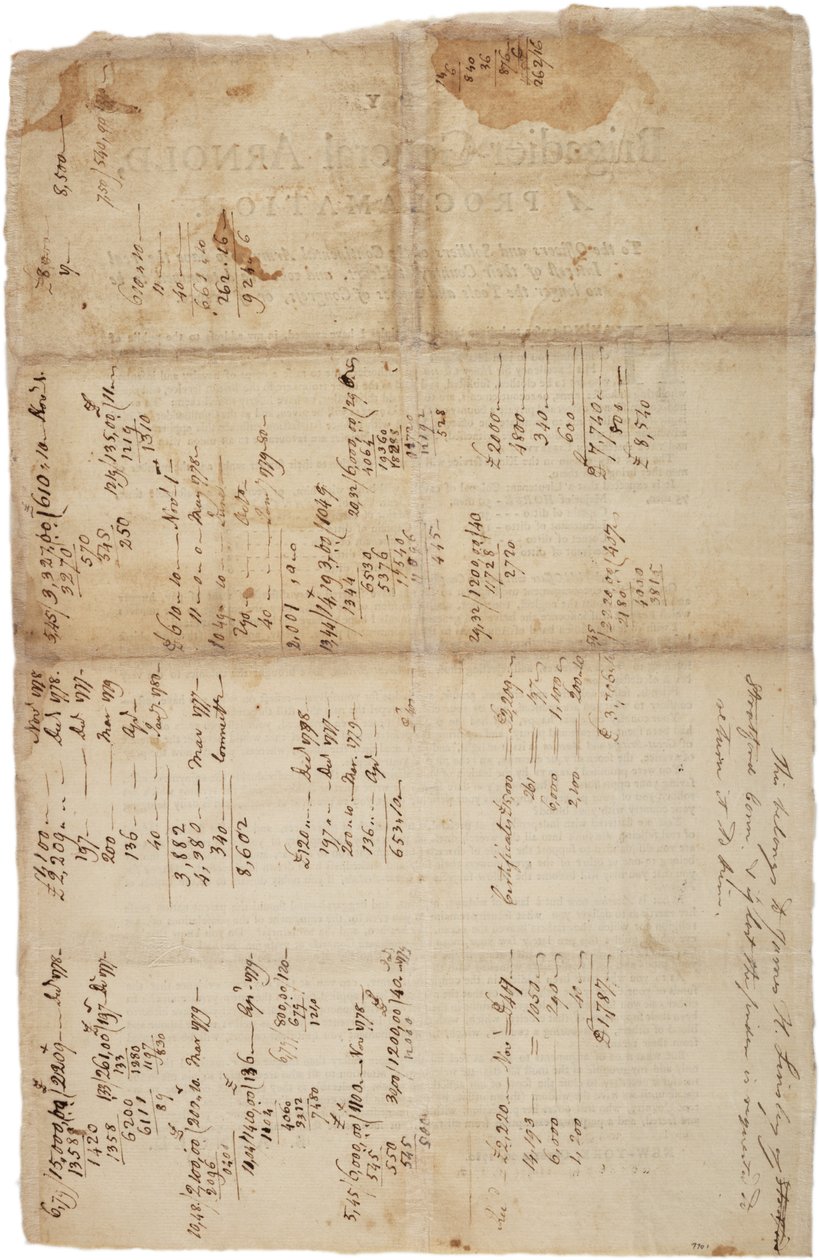 Proklamasjon til offiserer og soldater fra den kontinentale hæren, 20. oktober 1780 av British School