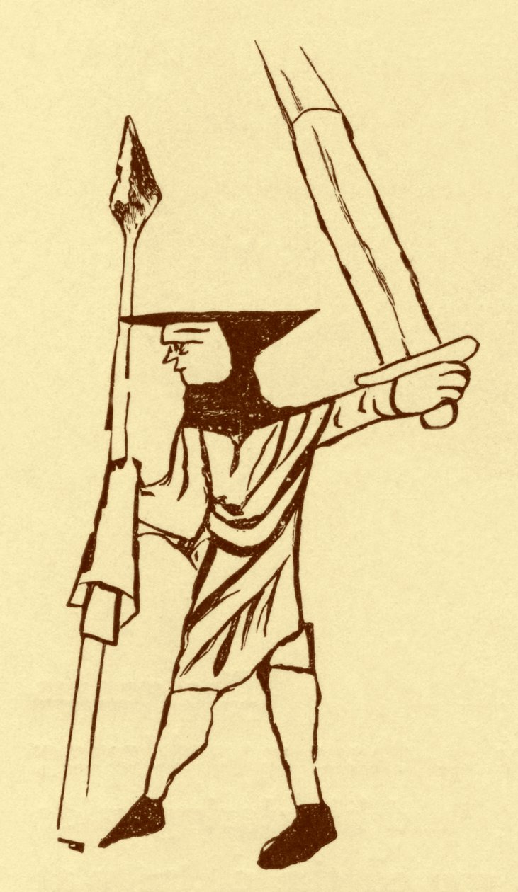 Skotsk fotsoldat under Edward I av British School