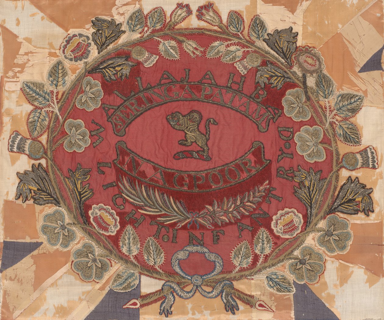Second eller Regimental Color Center, 23rd eller Wallajabad Light Infantry, Madras av British School