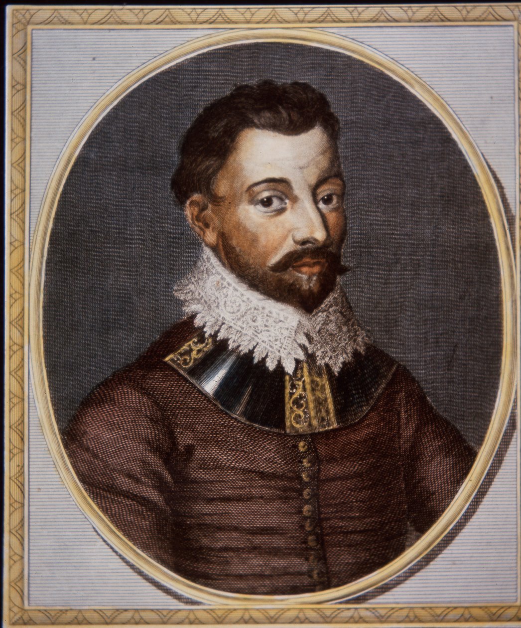 Sir Francis Drake, handelsmann og privatist (farget gravering) av British School