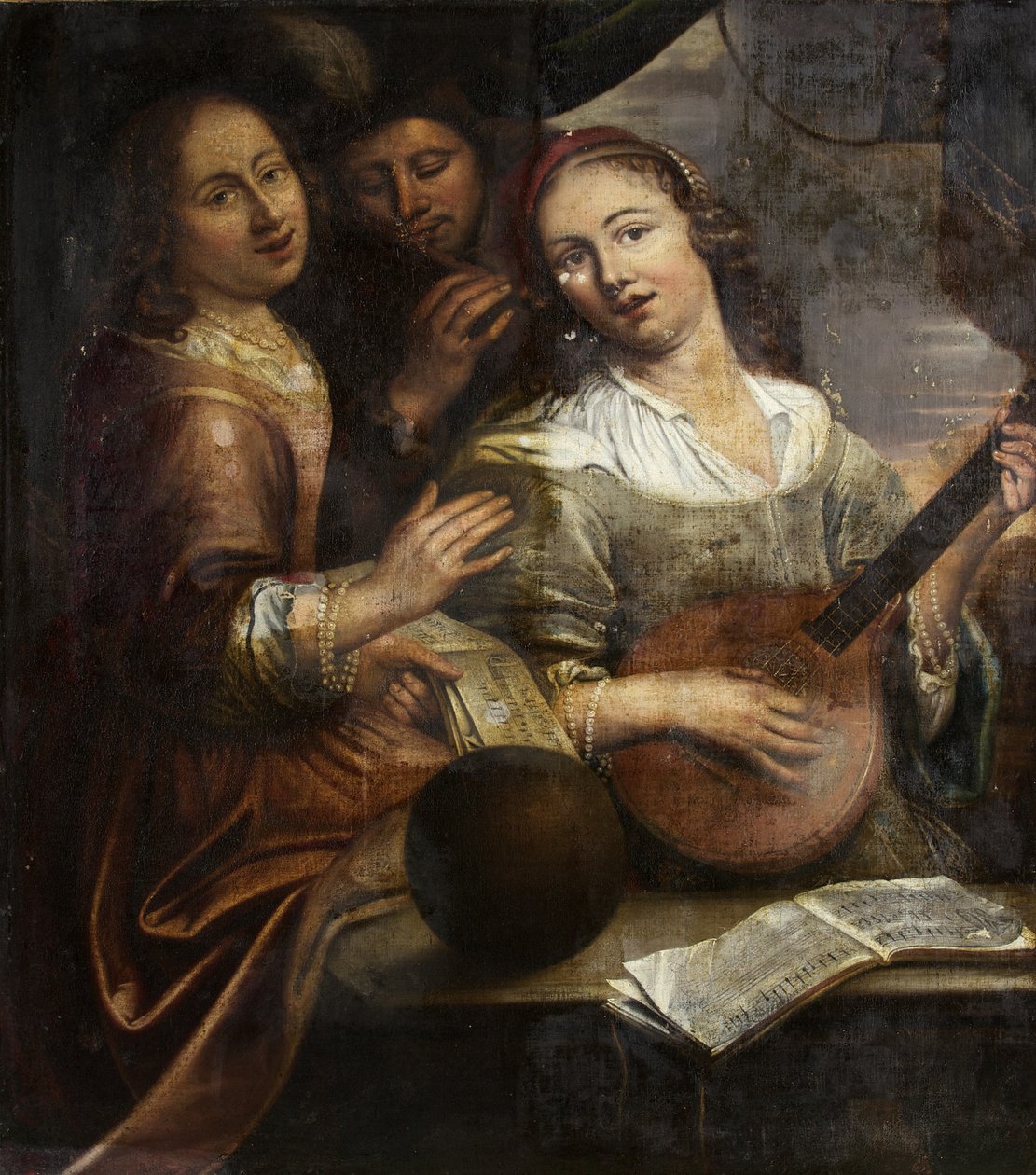 Three Musicians, ca. 1700 (olje på lerret) av British School