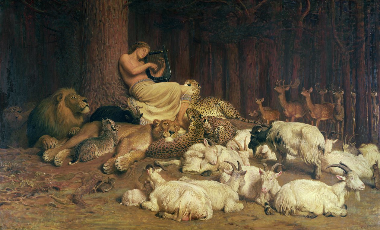 Apollo spiller lut av Briton Riviere