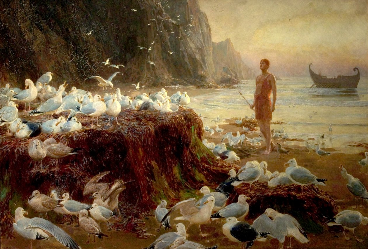 En gammel verdensvandrer, 1887 av Briton Riviere