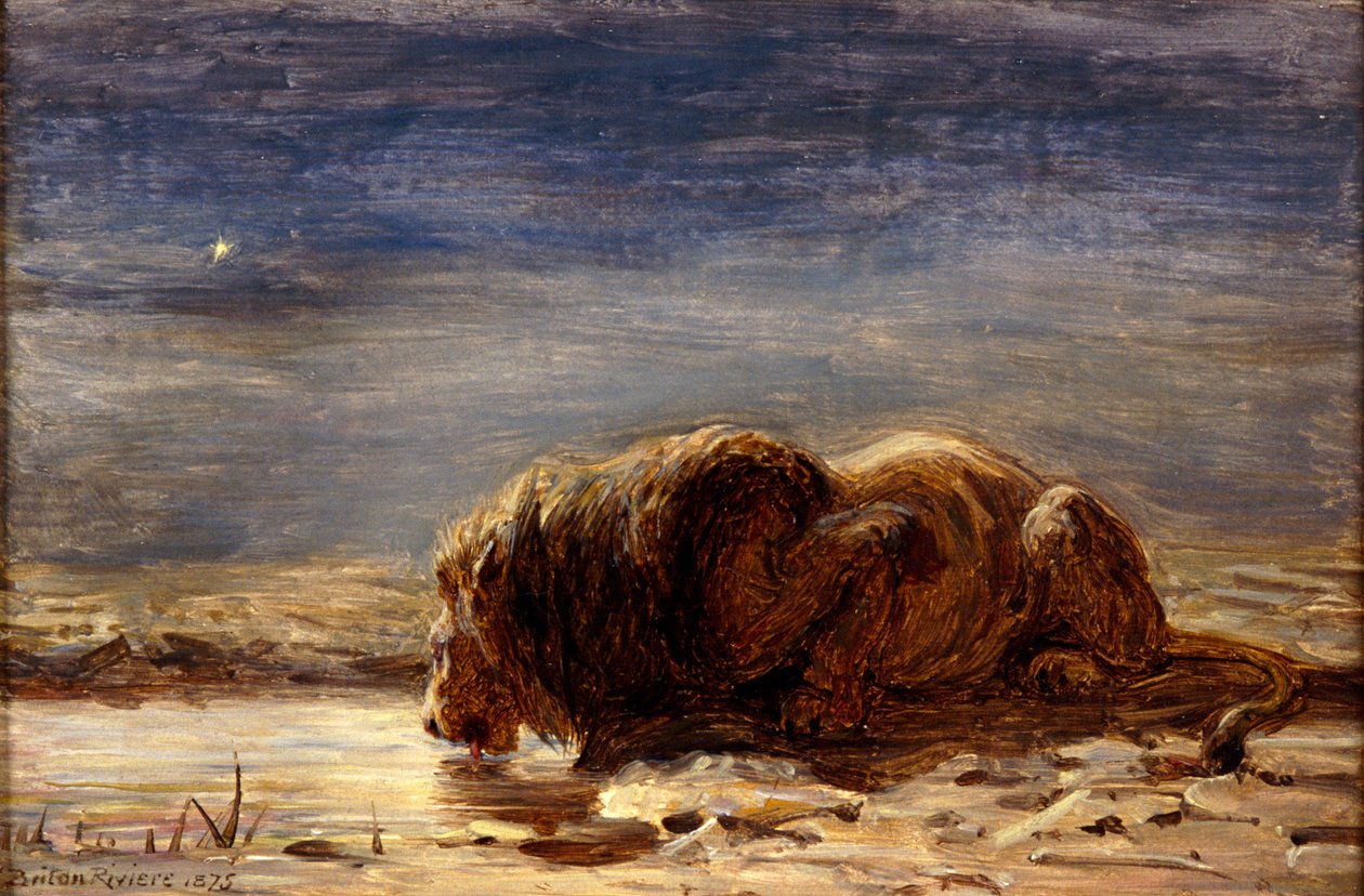 Kongen drikker, 1875 av Briton Riviere