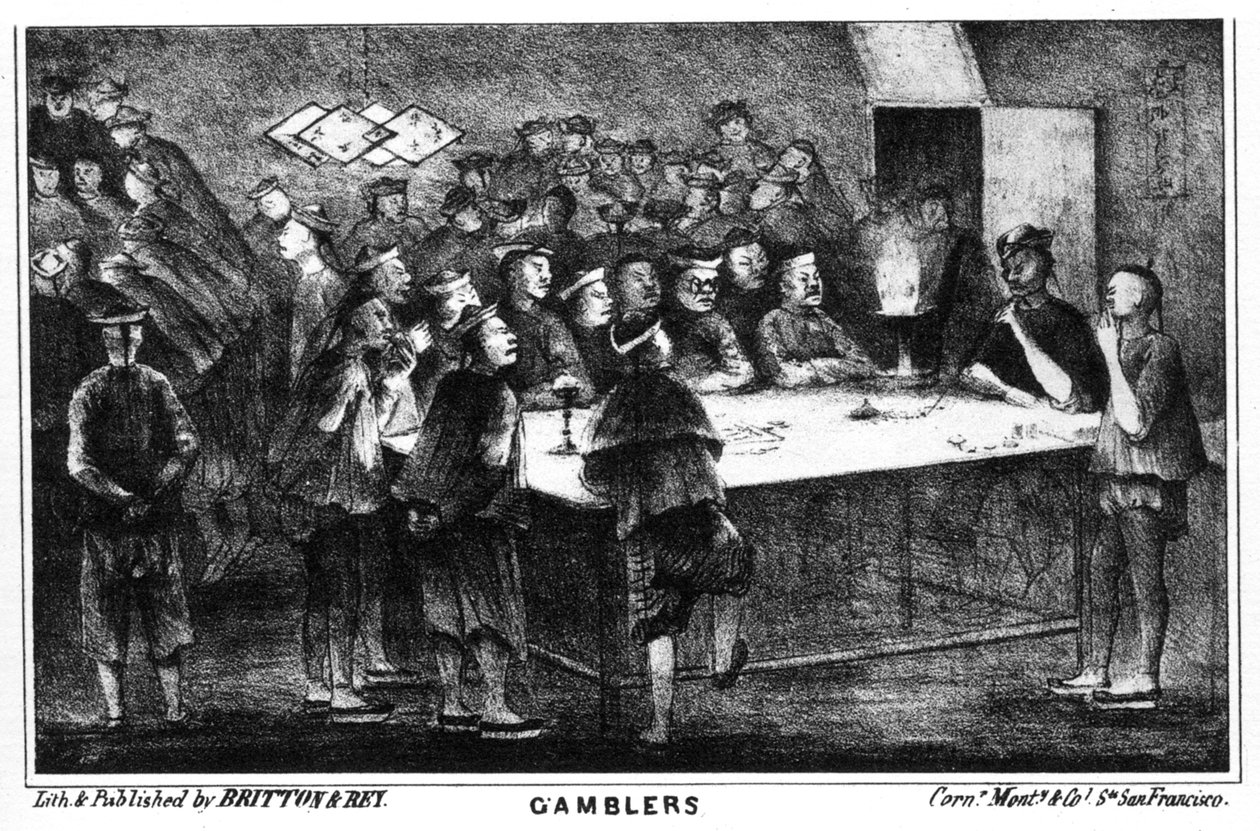 Gambling under gullrushet i California, 1800-tallet 1937. av Britton and Rey