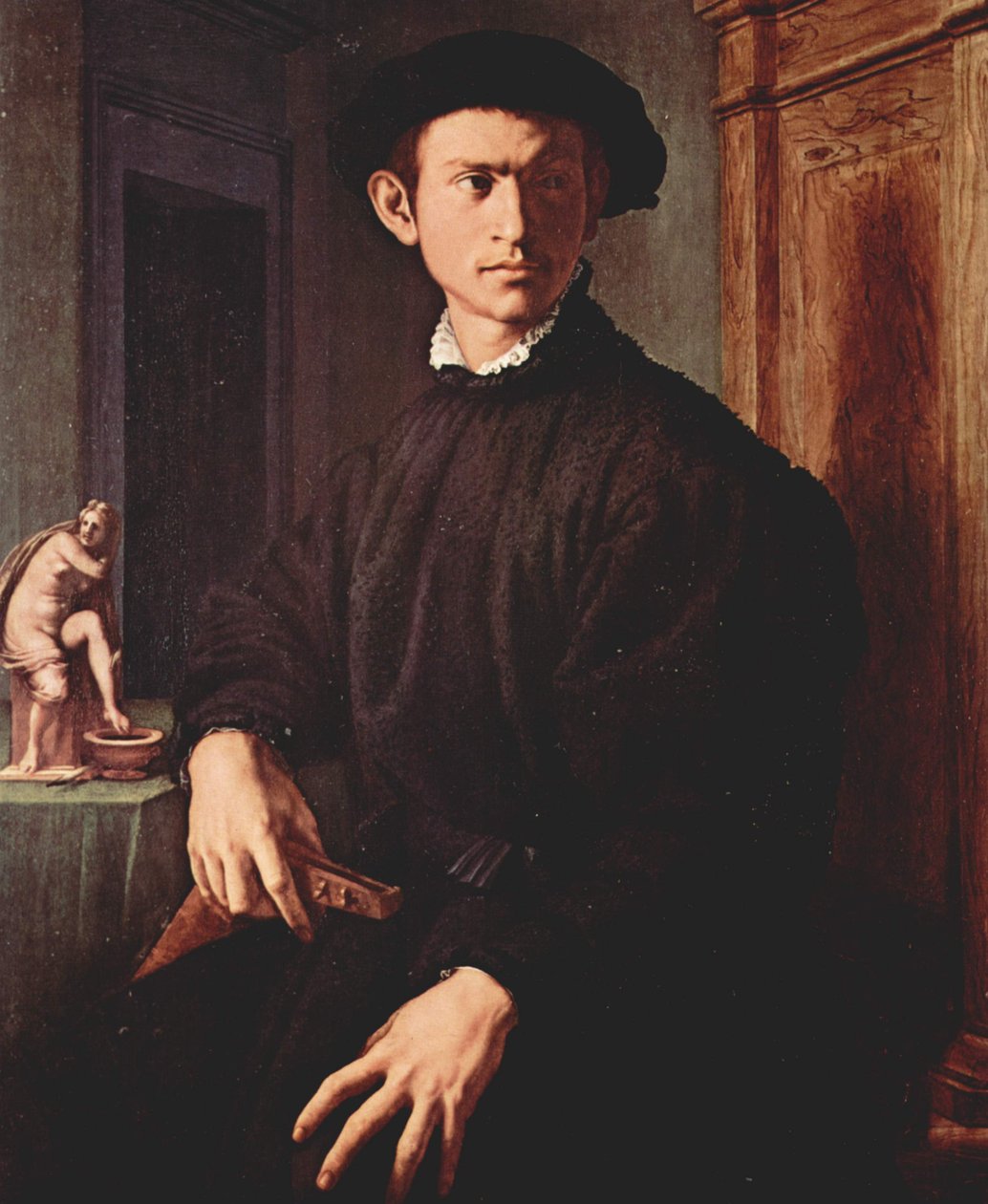 Portrett av en ung mann med lut av Agnolo Bronzino