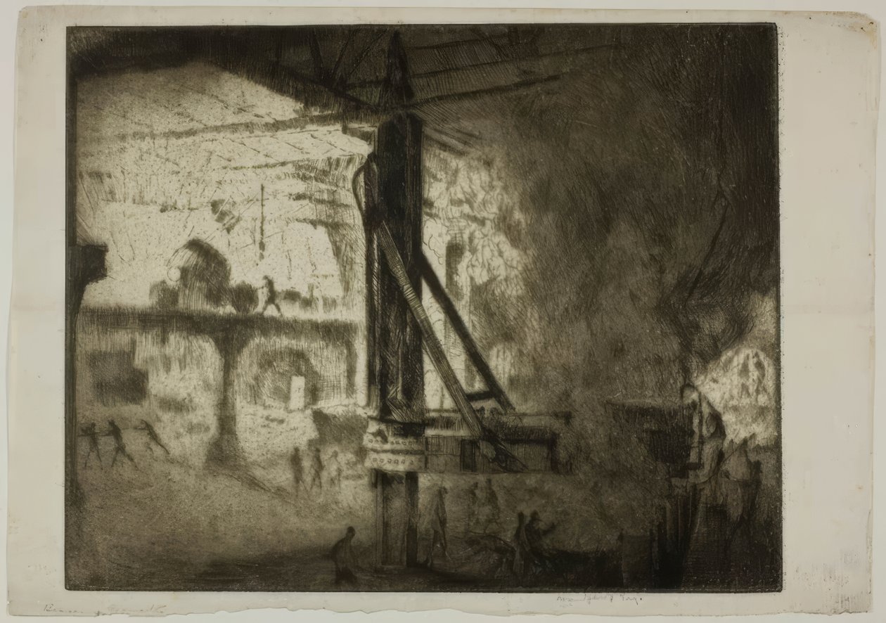 Chicago – Bessemer Converters, Illinois Steel Co. av Bror Julius Olsson Nordfeldt