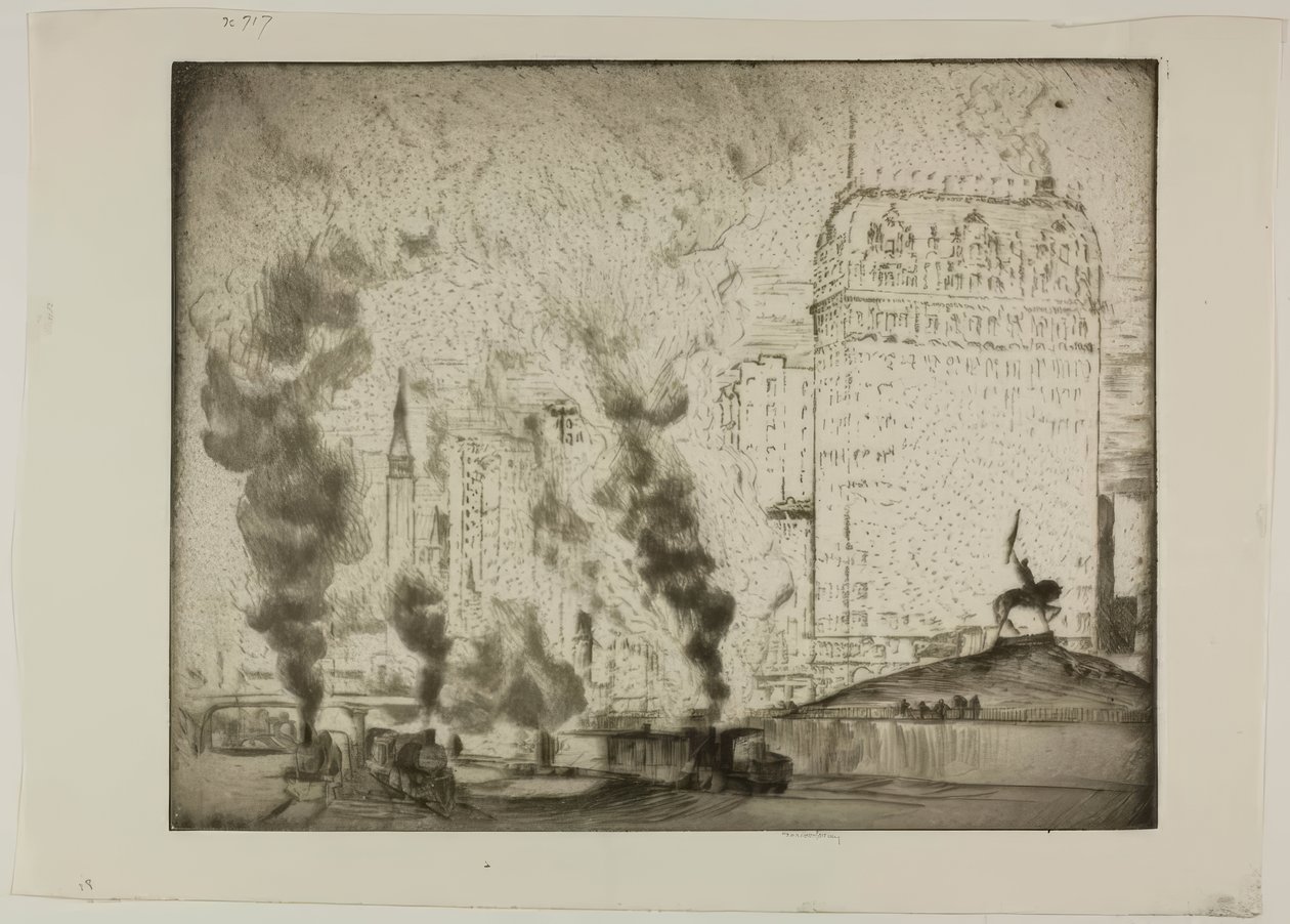 Chicago - Logan-monumentet av Bror Julius Olsson Nordfeldt