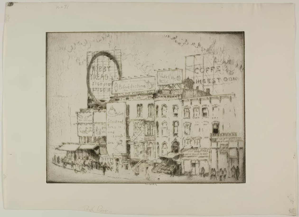 Chicago – Park Row av Bror Julius Olsson Nordfeldt