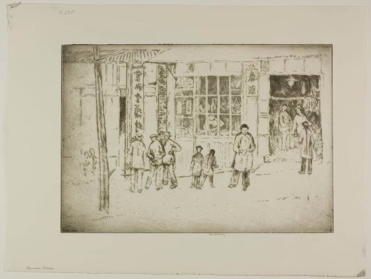 Chinatown-butikker av Bror Julius Olsson Nordfeldt