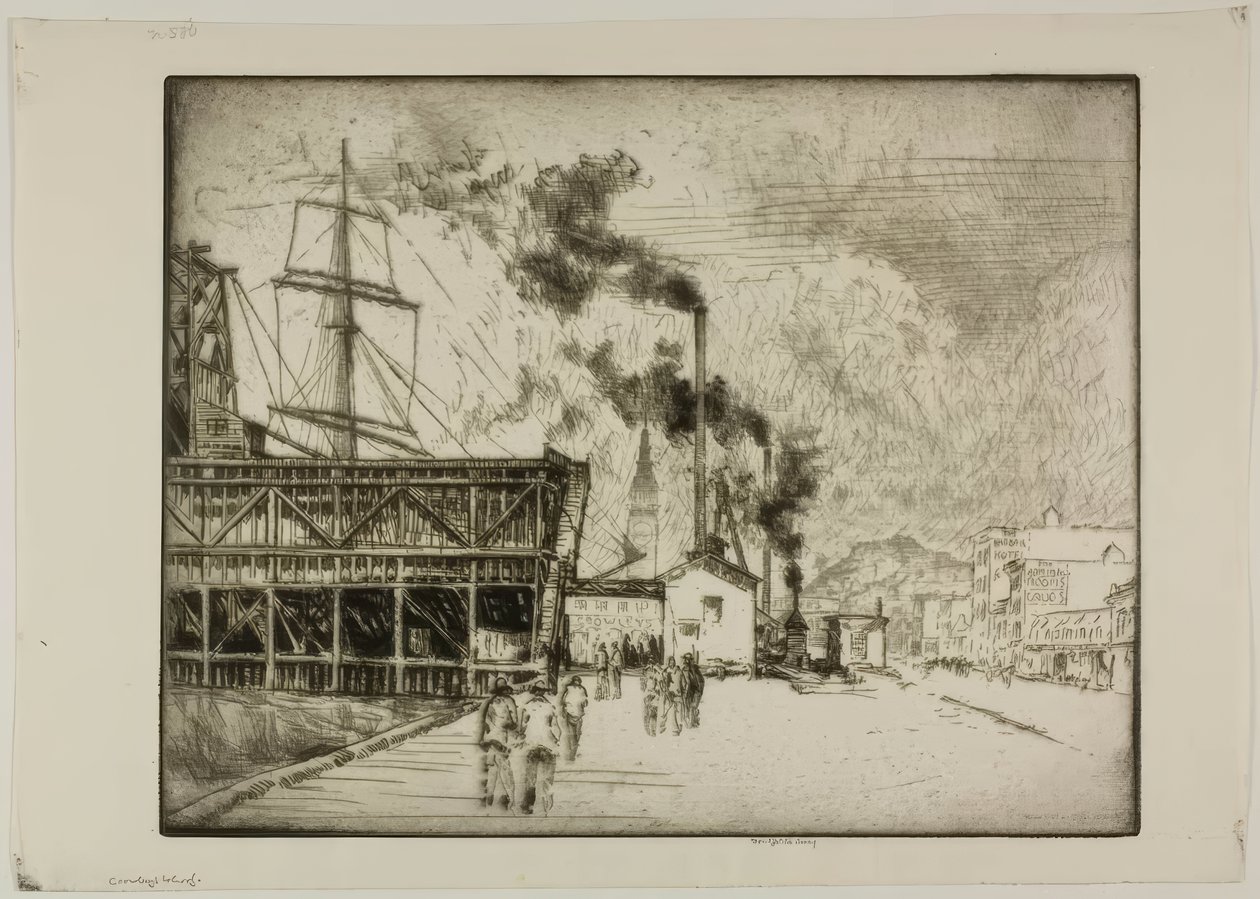 Crowleys Wharf av Bror Julius Olsson Nordfeldt