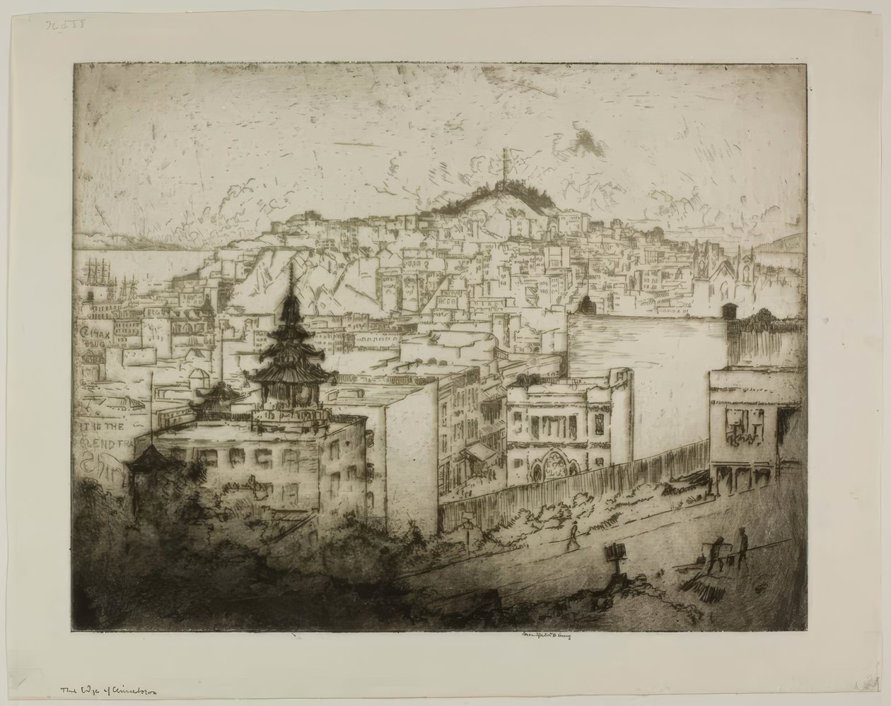 Utkanten av Chinatown av Bror Julius Olsson Nordfeldt