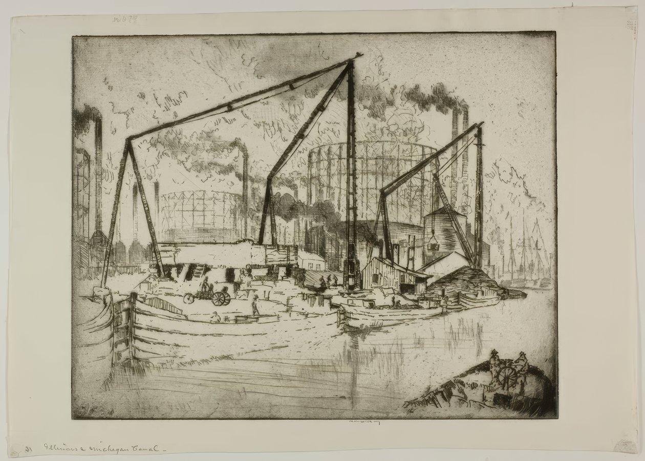 Illinois- og Michigan-kanalen av Bror Julius Olsson Nordfeldt