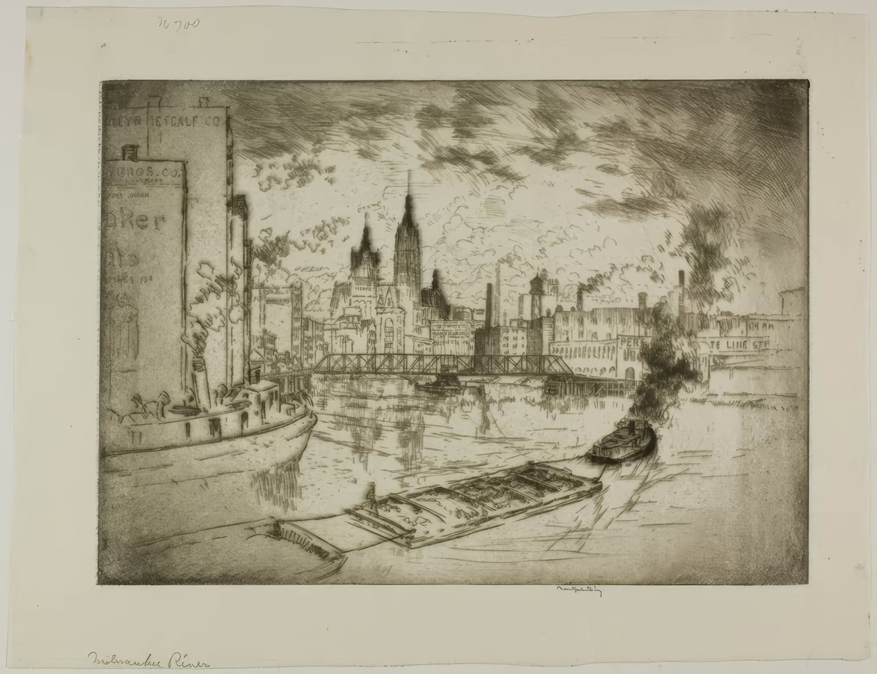 Milwaukee-elven av Bror Julius Olsson Nordfeldt