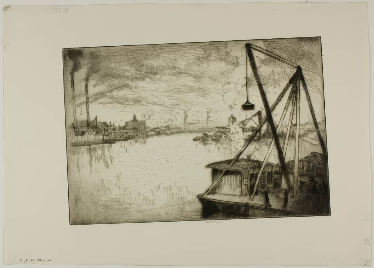 Muddy Maumee, Toledo, Ohio av Bror Julius Olsson Nordfeldt