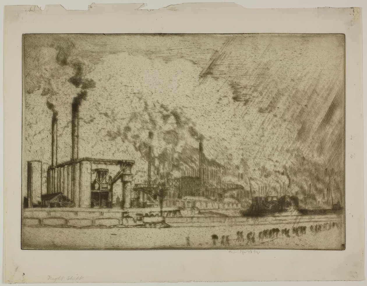 Nattskiftet, 92. gate av Bror Julius Olsson Nordfeldt